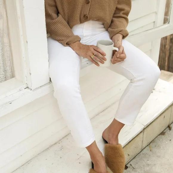 Jenni Kayne Tan Shearling Mules leather soles NEW Sz 41 made in Italy $425 - Picture 2 of 6